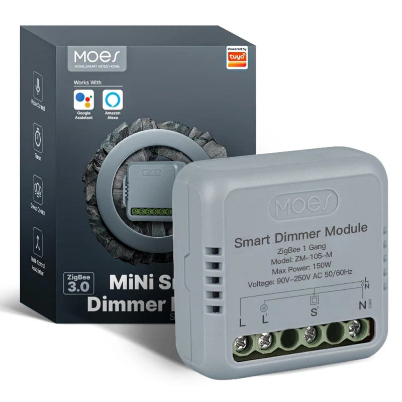 Moes - 1-channel Zigbee Tuya dimmer module MS-105-M