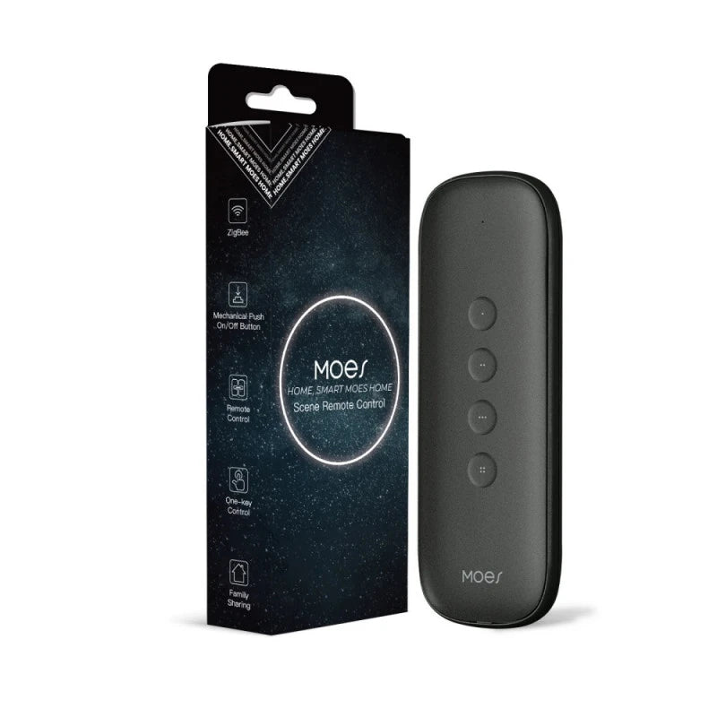 Moes - Zigbee Tuya remote control - 12 scenarios Black