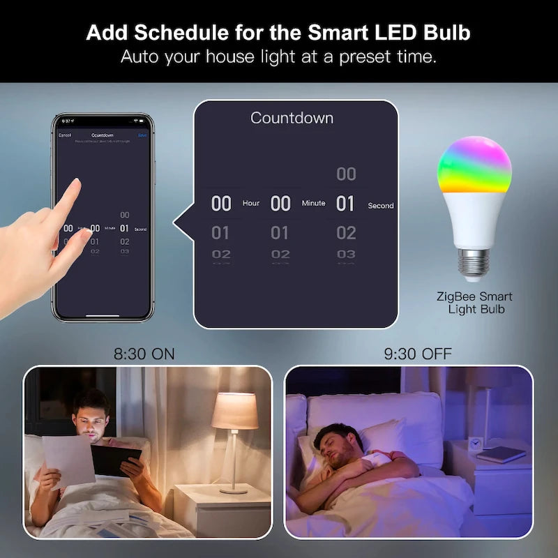 Moes - RGB+WW Zigbee smart bulb with music synchronization