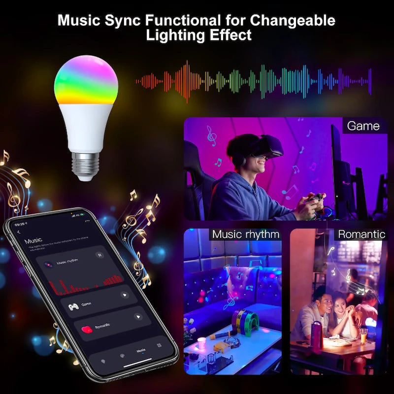 Moes - RGB+WW Zigbee smart bulb with music synchronization