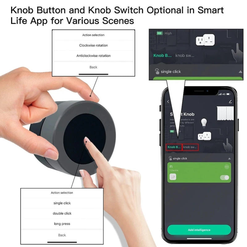 Moes - Smart Rotary Button Zigbee Tuya Smart Life - ERS-10TZBVK-AA