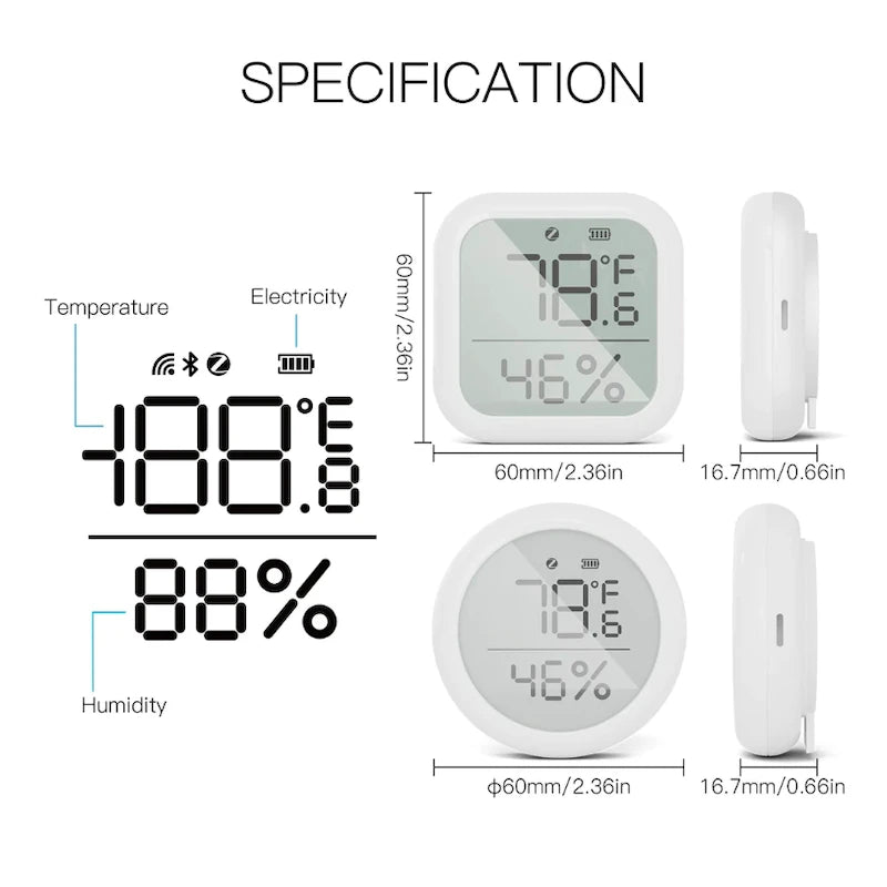 Moes - Zigbee Tuya Temperature and humidity sensor with display