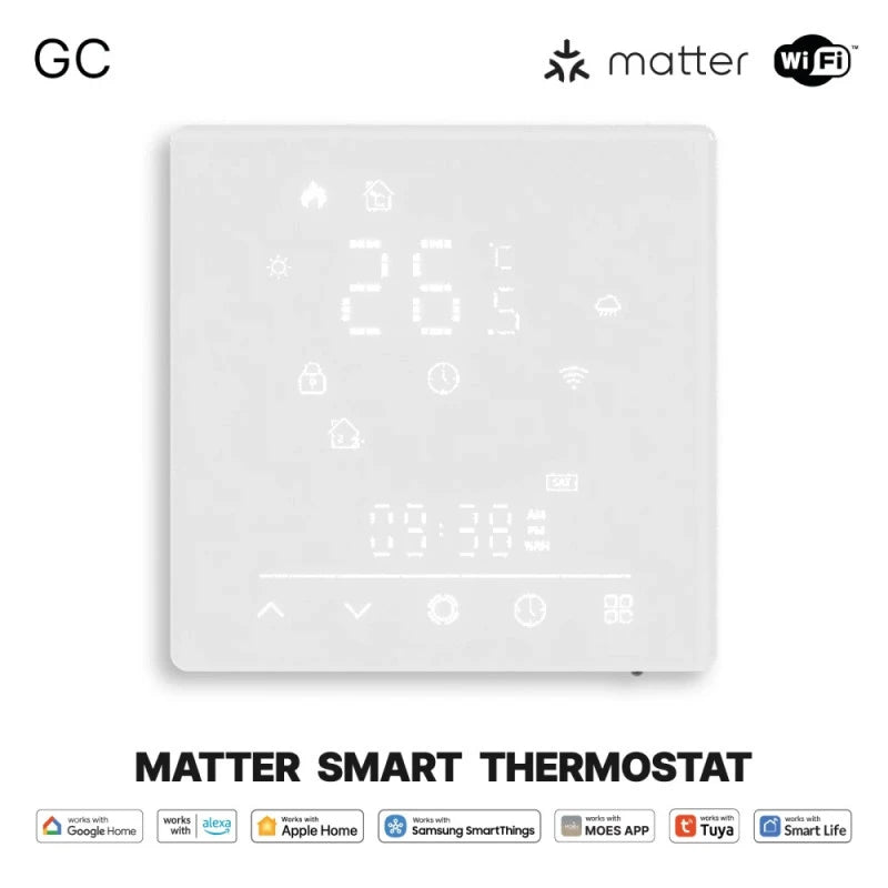 Moes - Thermostat WIFI Water/Gas Boiler (White)