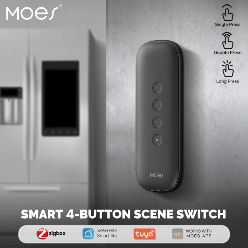 Moes - Tuya 4-button Zigbee remote control with 12 scenarios