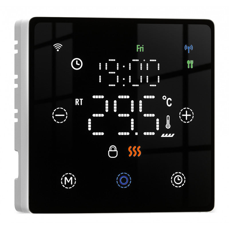 Moes - Tuya Smart Life Zigbee room thermostat on batteries black