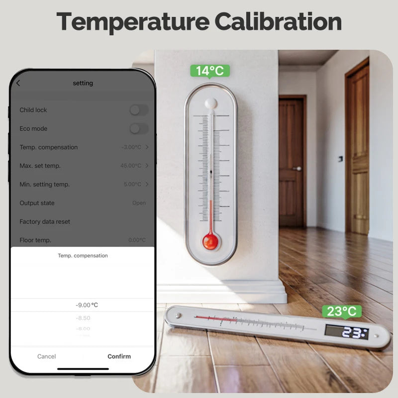 Moes - Zigbee room thermostat on batteries (Tuya Smart Life) White