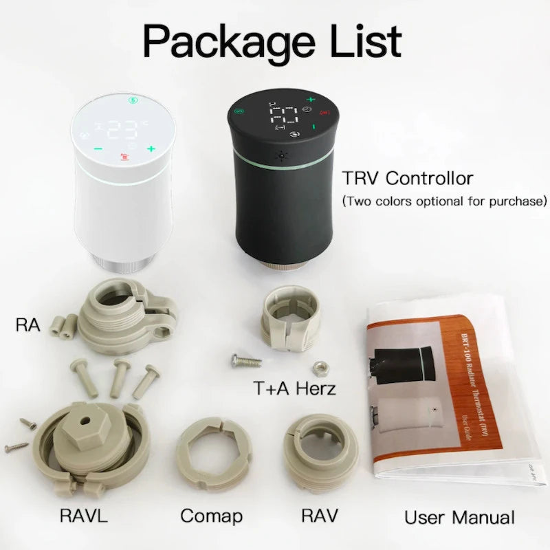 Moes - Zigbee 3.0 radiator valve Tuya - BRT-100-TRV White