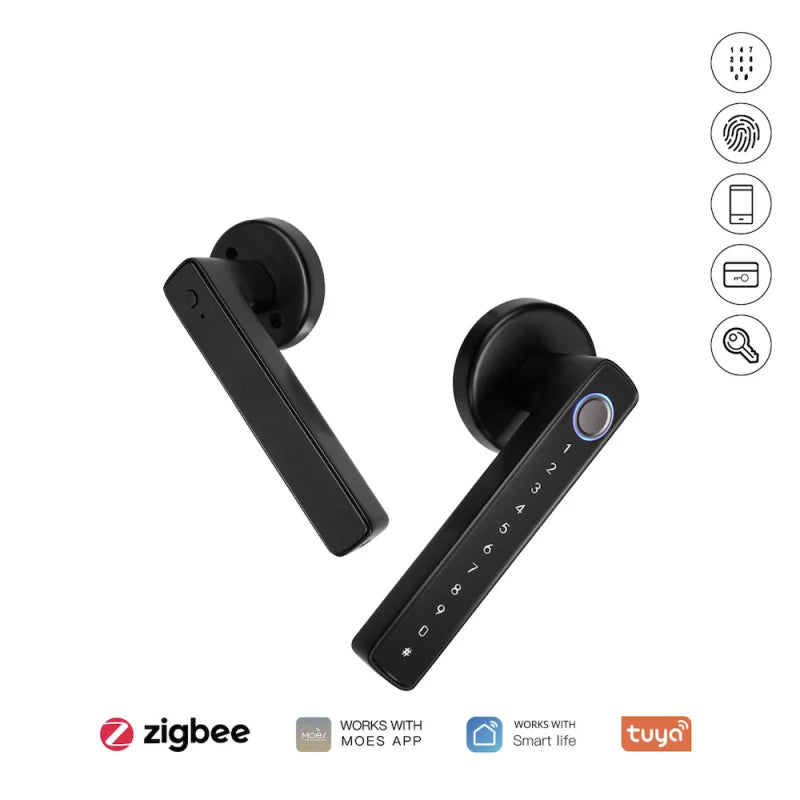Moes - Zigbee Tuya door handle lock with fingerprint recognition