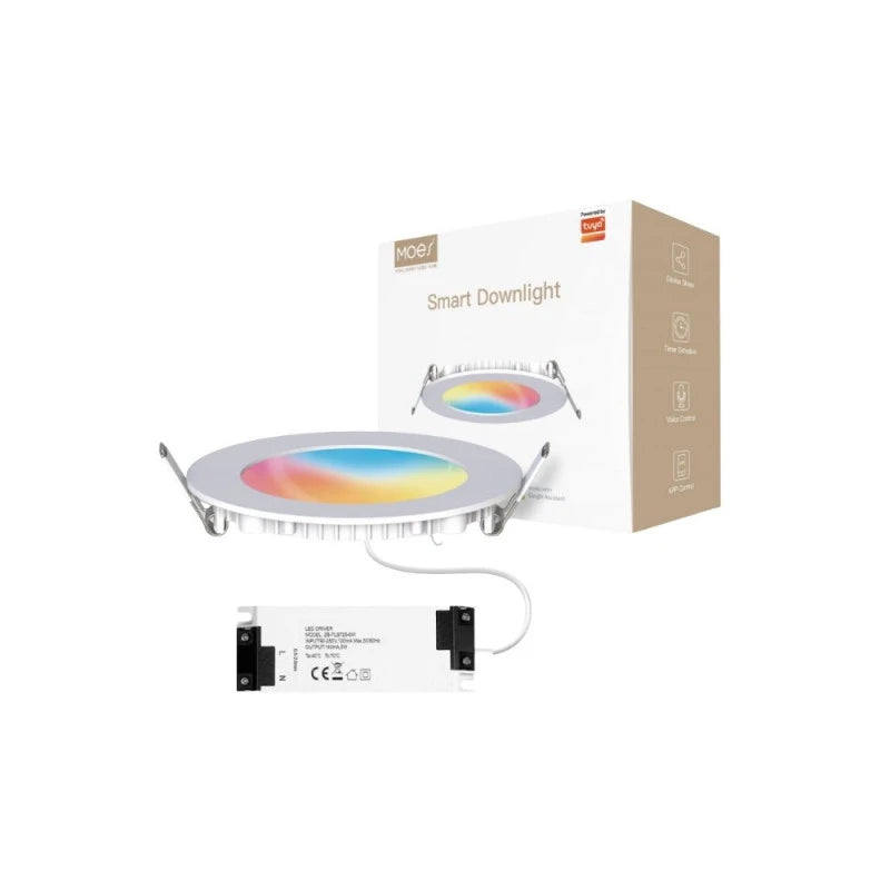 Moes - Zigbee downlight dimmer + musical rhythm RGB+CW 6W 10 cm