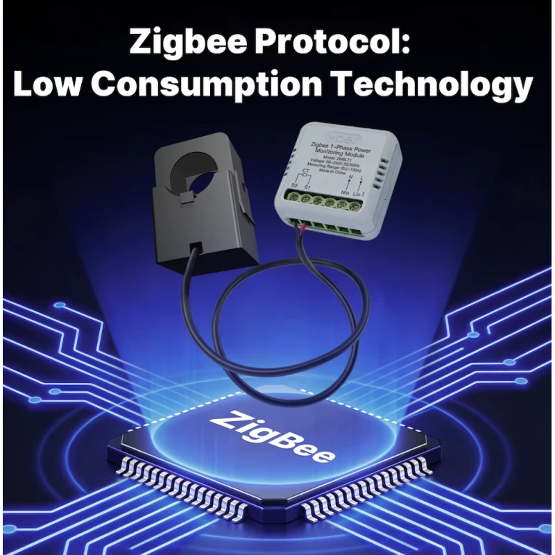 Moes - Zigbee module Tuya, single-phase energy monitoring