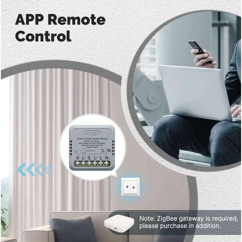 Moes - Zigbee Roller Shutter Module Tuya Smart Life