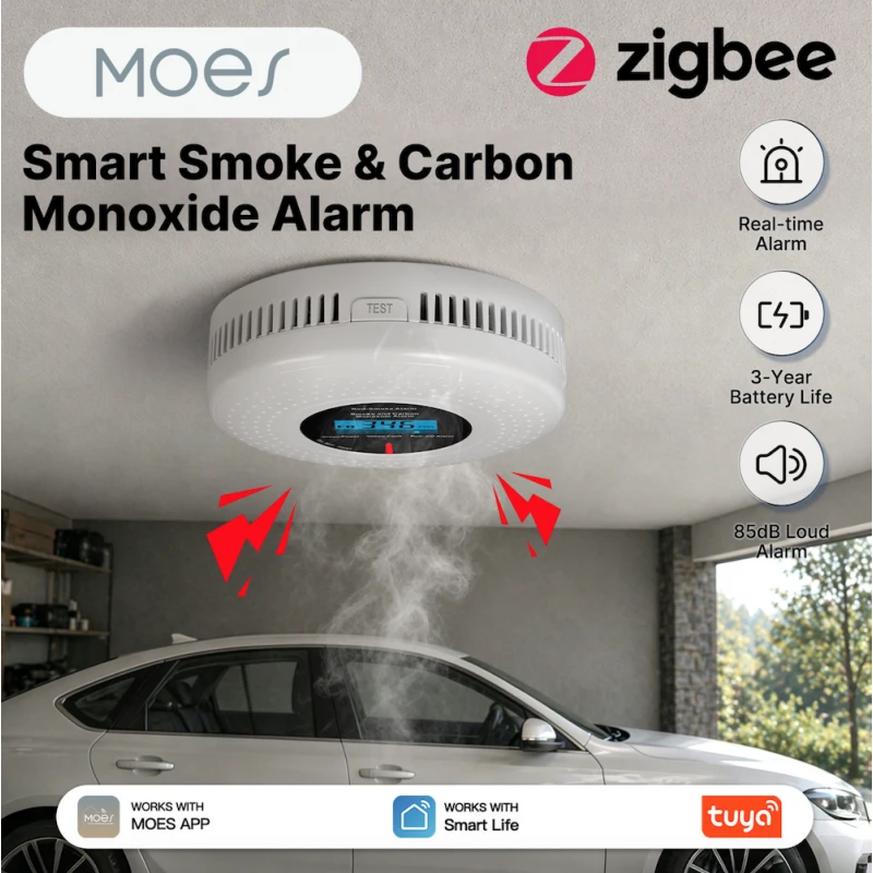 Moes - Zigbee smoke and carbon monoxide detector