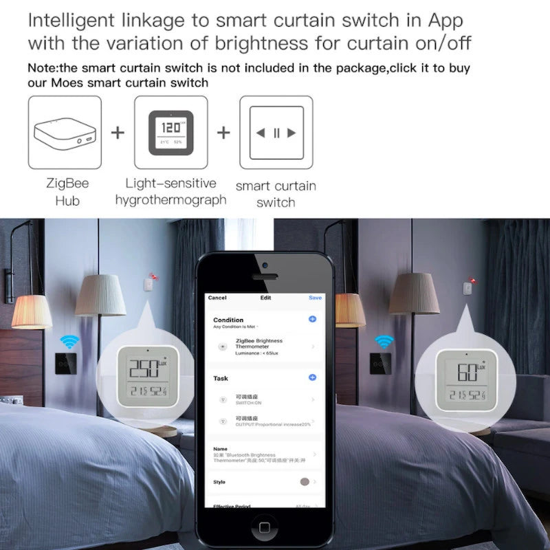 Moes - Zigbee temperature, humidity and light sensor ZSS-ZK-THL