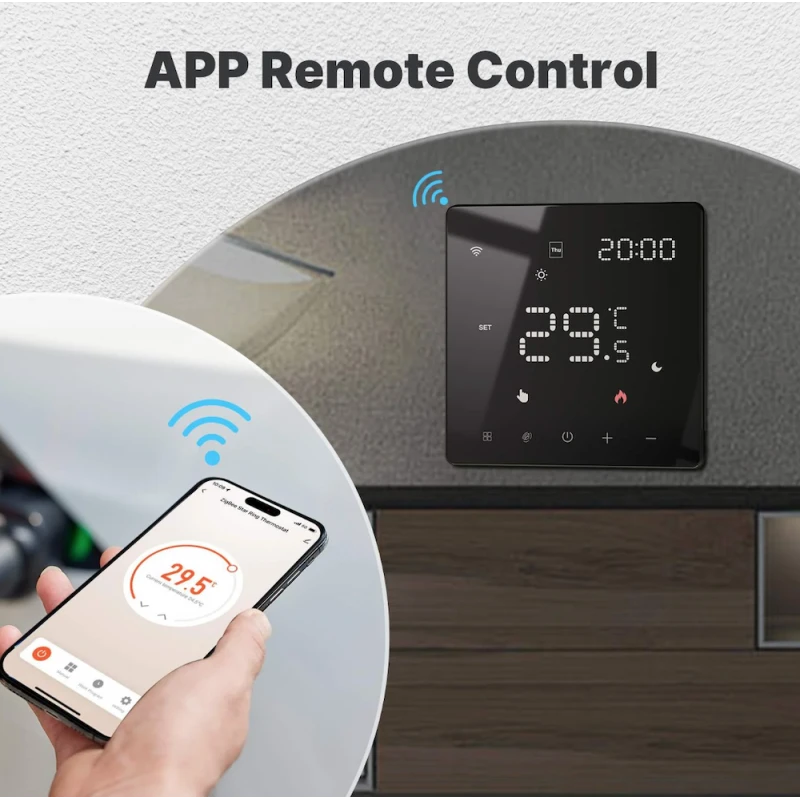 Moes - Zigbee thermostat for electric heating (black)