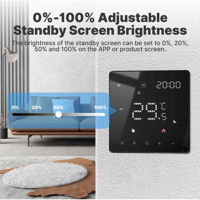 Moes - Zigbee thermostat for electric heating (black)