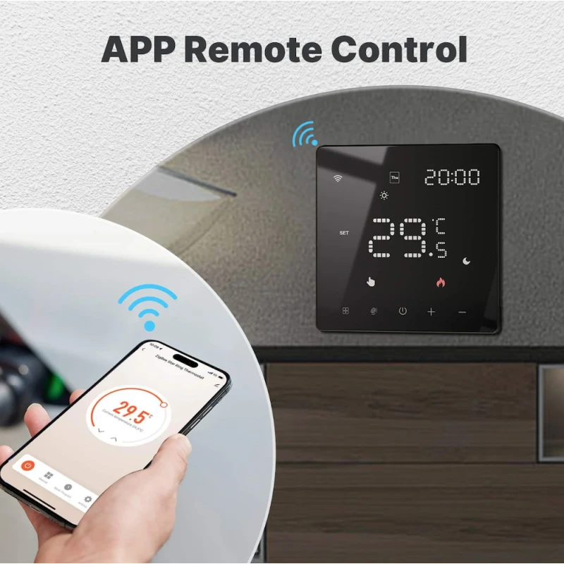 Moes - Zigbee thermostat for water heater / gas boiler (black)