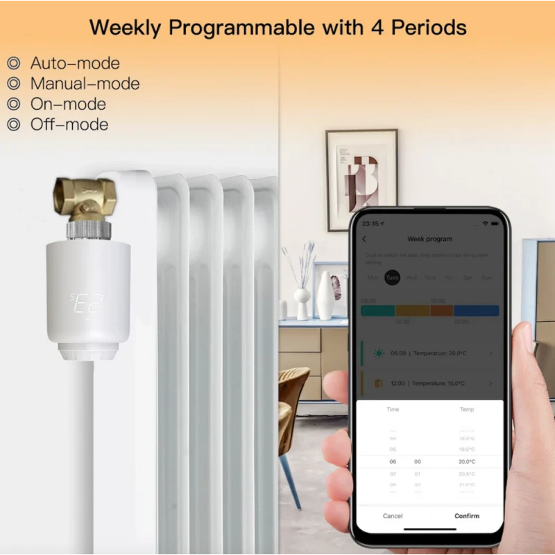 MOES - Zigbee radiator valve Tuya Smart Life ZTRV-PJ-601