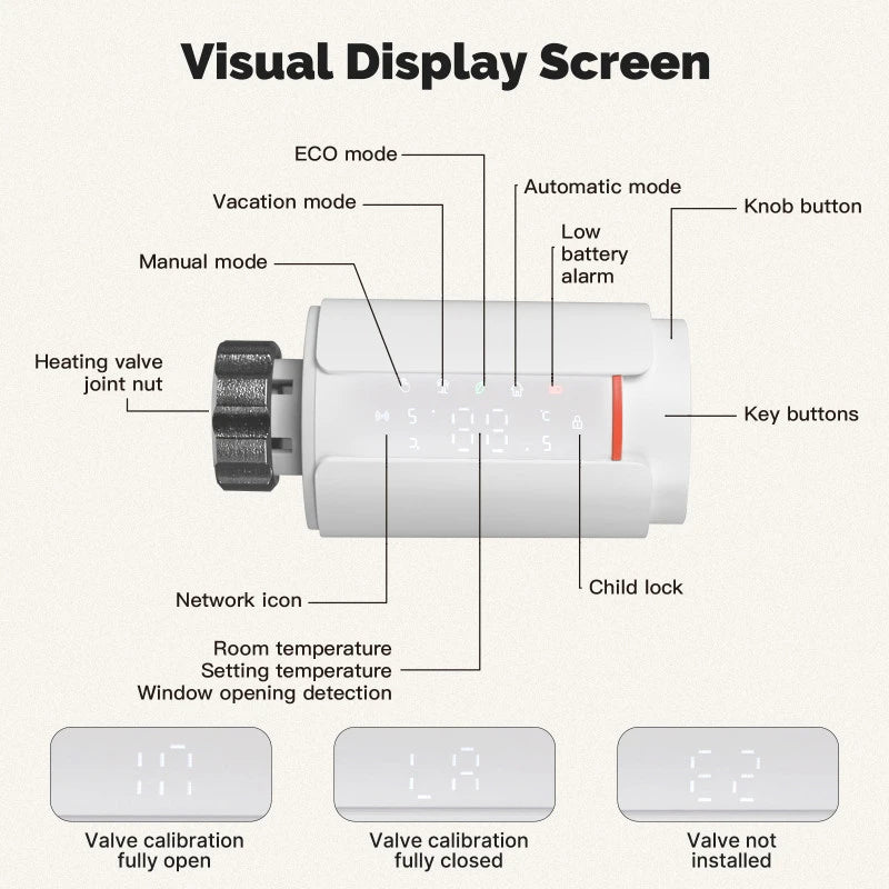 Moes - Zigbee Thermostatic Valve Tuya Smart Life ZTRV-S01