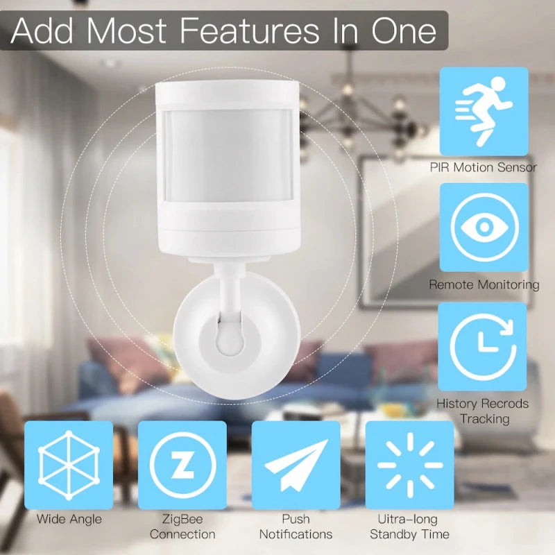 Moes - Zigbee Tuya motion detector + Rotating bracket ZSS-X-PIR-C