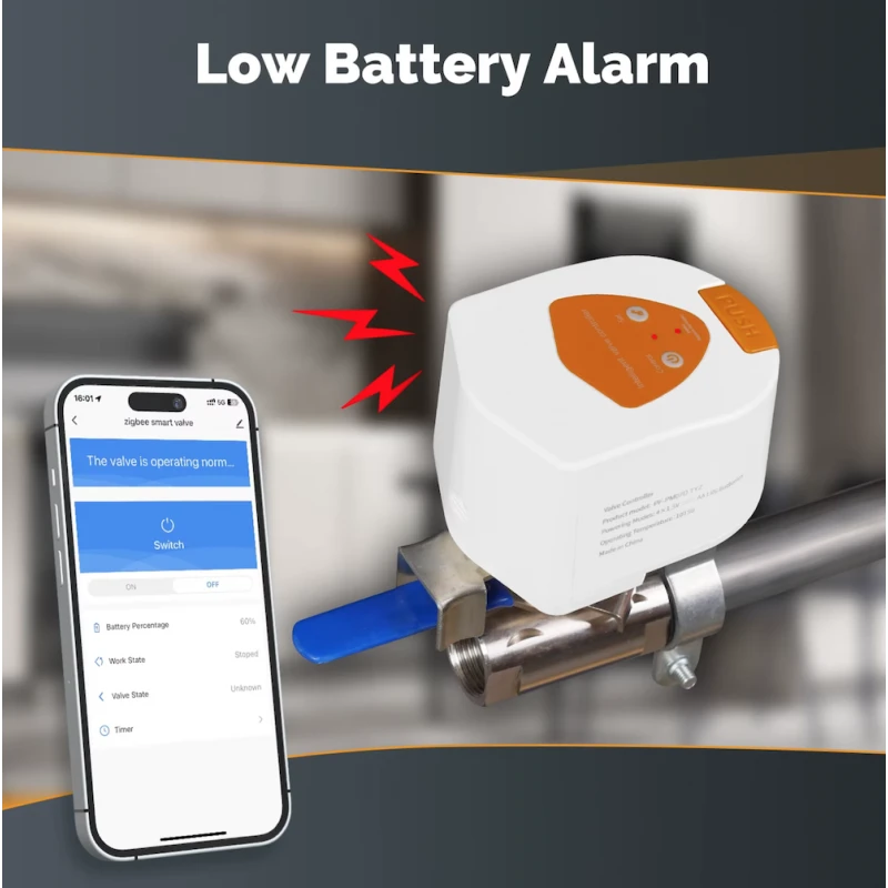 Moes - Zigbee battery-operated water or gas valve Tuya Smart Life
