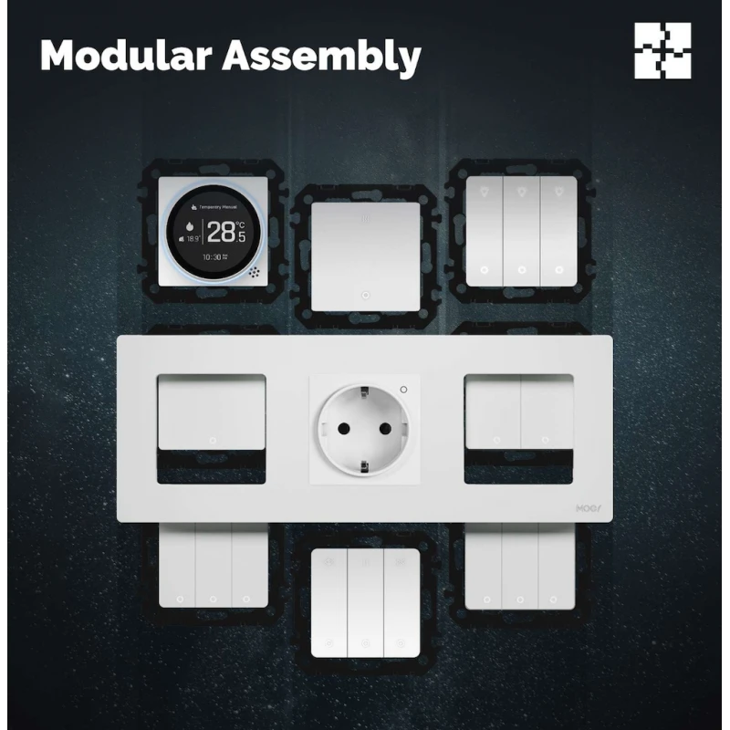 Moes - 16A Zigbee Wall Plug + power meter (Europe format)