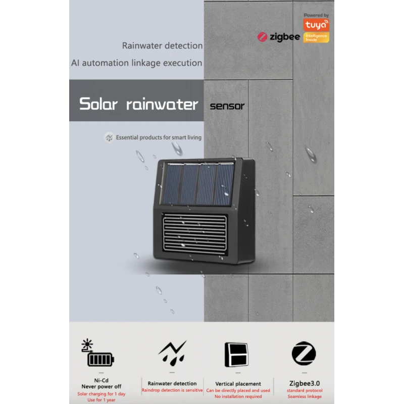 Mumubiz - Zigbee rain sensor with solar panel Tuya Smart Life