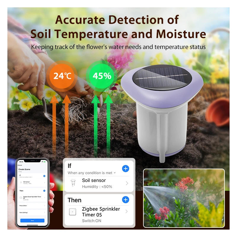 Neo - Zigbee Tuya Solar panel soil sensor (temperature, humidity, EC)