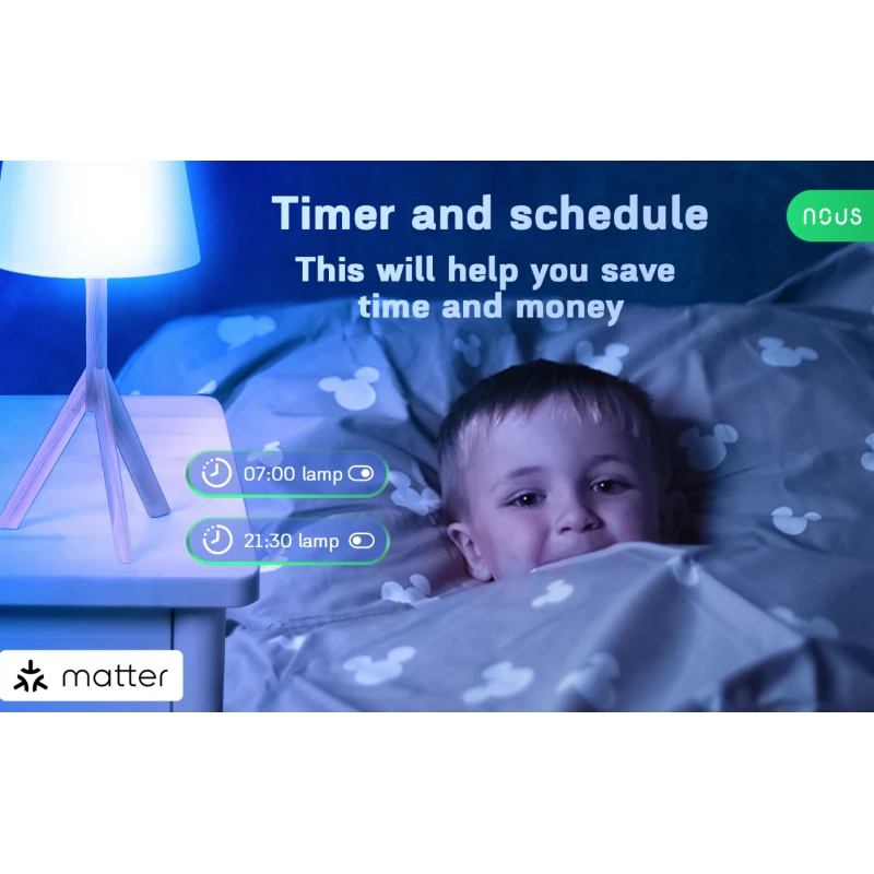 Nous - 2 λάμπες E27 Matter WIFI χρώμα P3-2