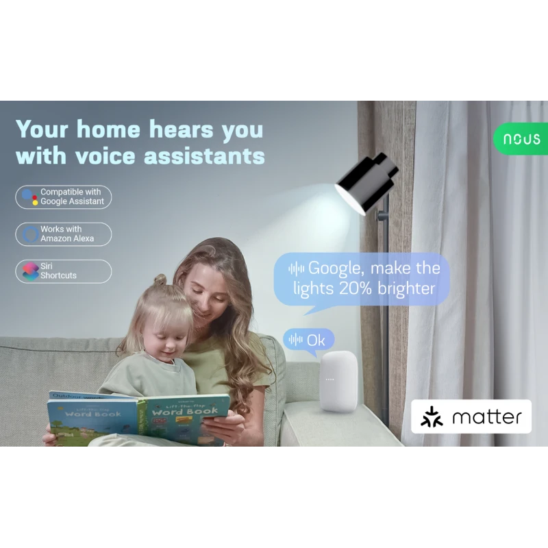 Nous - 2 λάμπες E27 Matter WIFI χρώμα P3-2