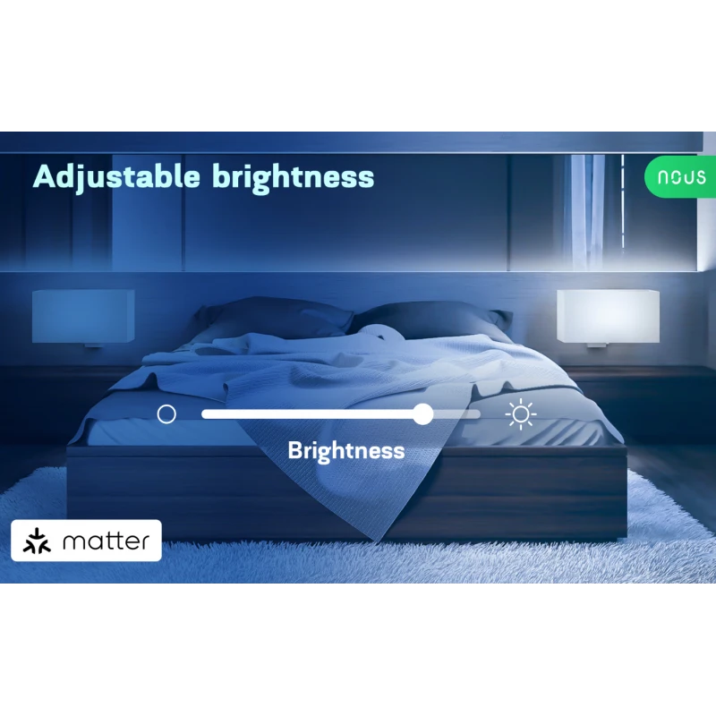 Nous - 2 λάμπες E27 Matter WIFI χρώμα P3-2