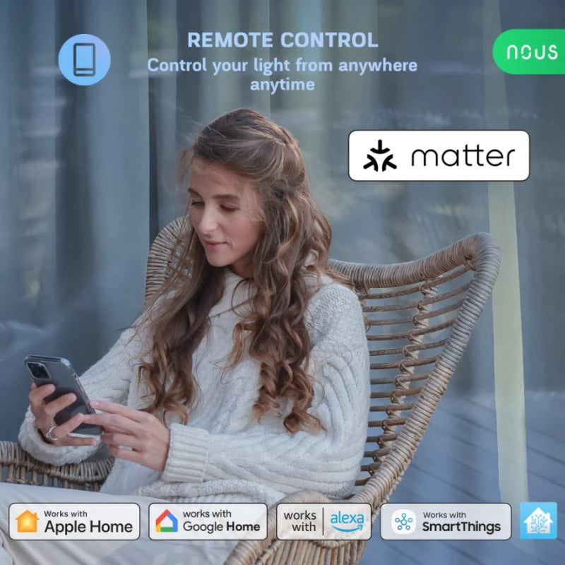 Nous - 2 λάμπες E27 Matter WIFI χρώμα P3-2