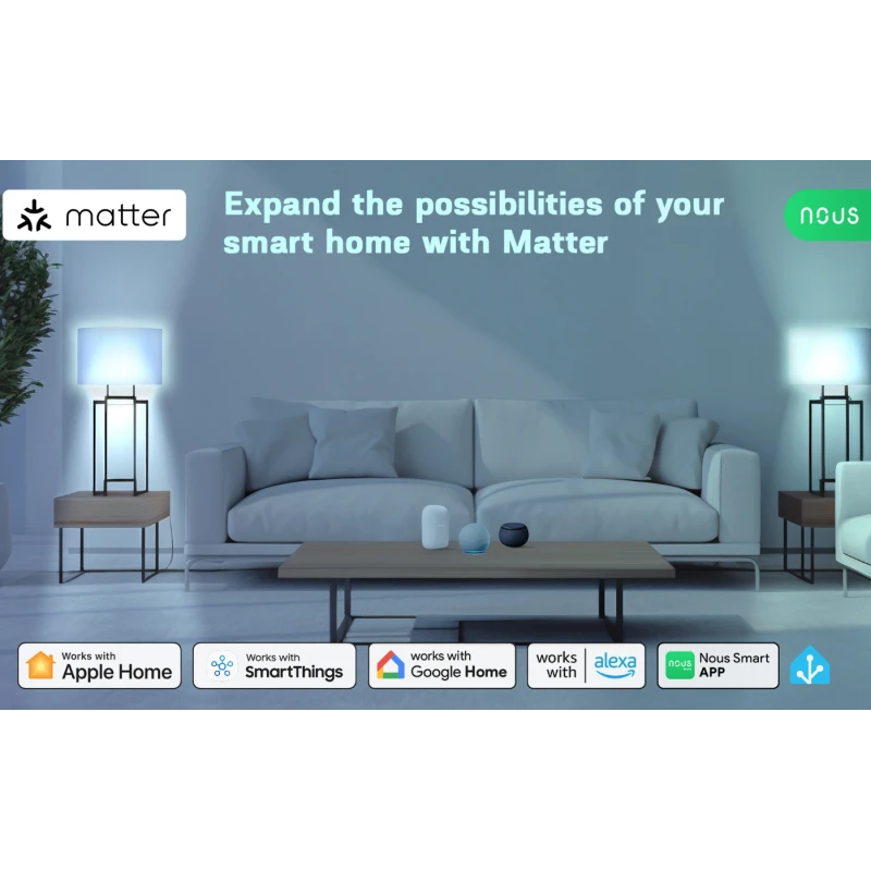 Nous - 2 λάμπες E27 Matter WIFI χρώμα P3-2