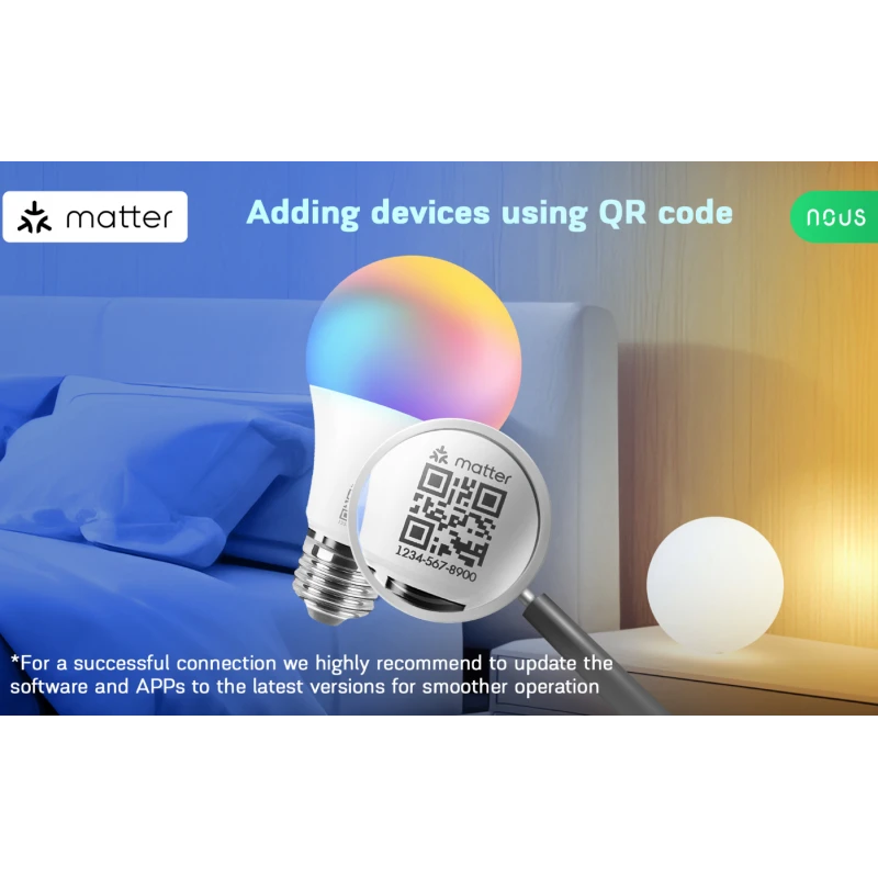 Nous - 2 λάμπες E27 Matter WIFI χρώμα P3-2