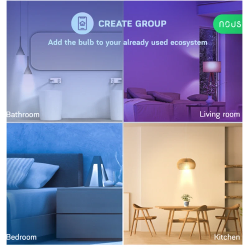 Nous - 2 λάμπες GU10 Matter WIFI χρώμα P8-2