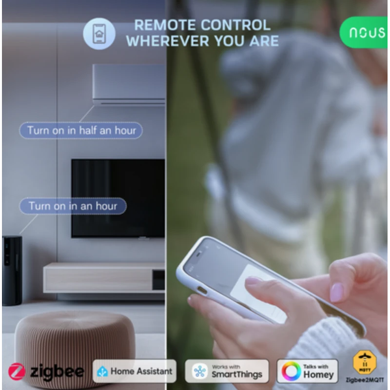 Nous - 2x 16A Zigbee plug with consumption meter A7Z-2