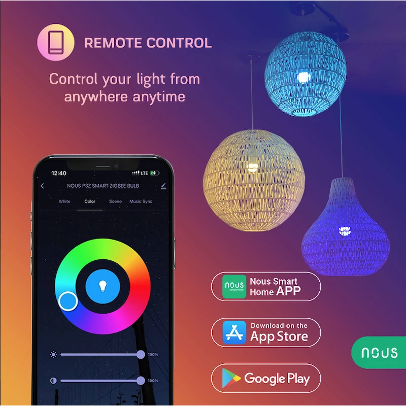 Nous - 2x Zigbee smart bulb compatible Tuya & Zigbee2Mqtt P3Z-2