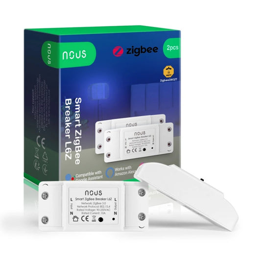 Nous - 2x Zigbee Tuya ON/OFF smart module 10A 1 channel L6Z-2