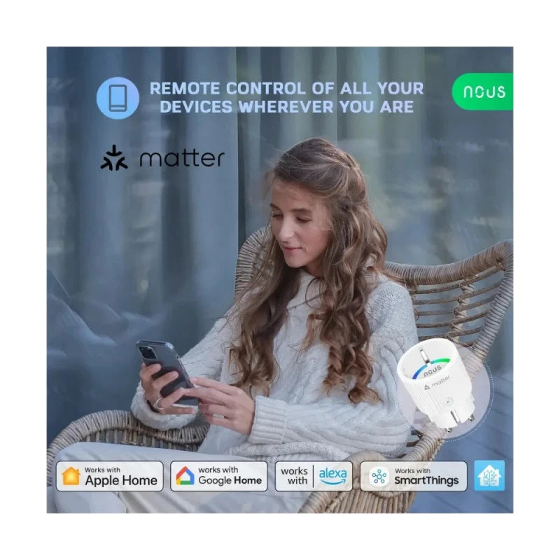 Nous - 4x Matter Smart Plug + Energy Metering A8M-4