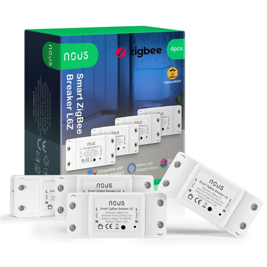 Nous - 4x Zigbee Tuya ON/OFF smart module 10A 1 channel L6Z-4