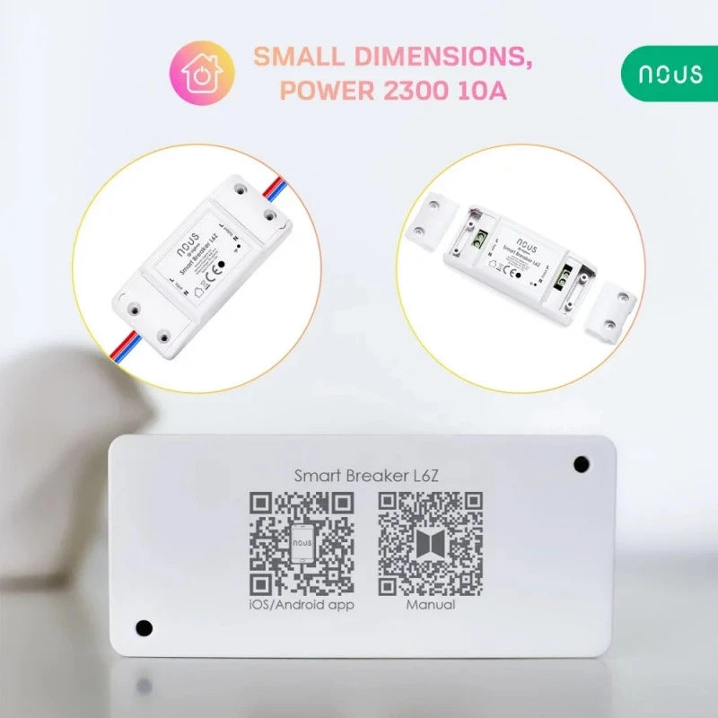 Nous - 4x Zigbee Tuya ON/OFF smart module 10A 1 channel L6Z-4