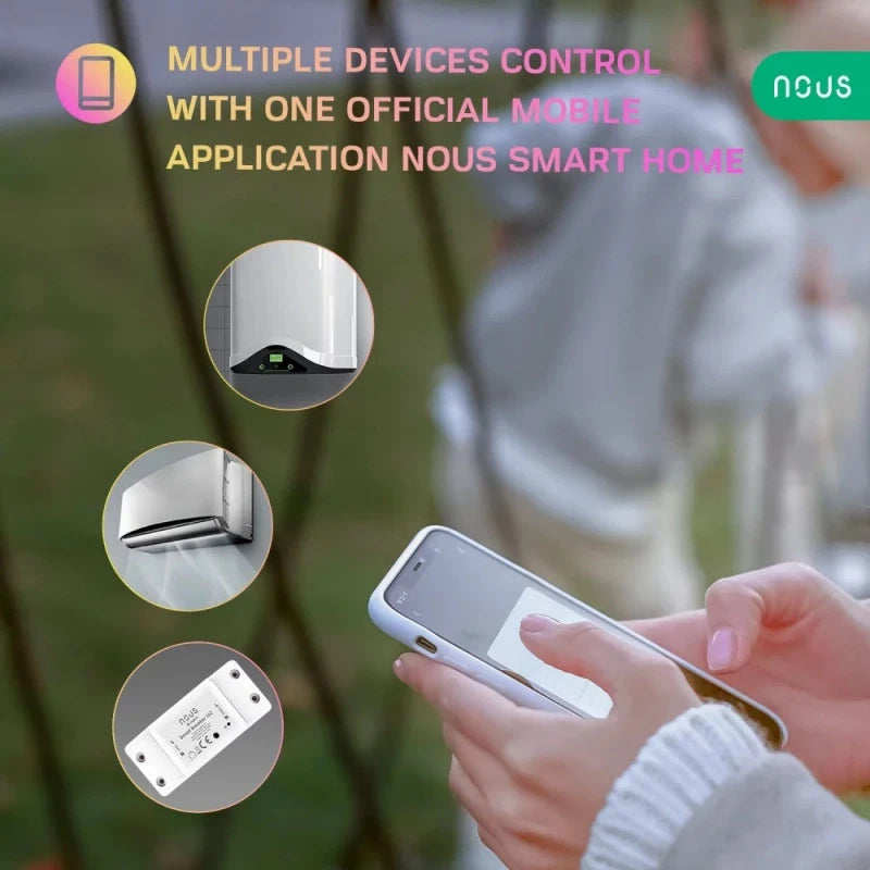 Nous - 4x Zigbee Tuya ON/OFF smart module 10A 1 channel L6Z-4