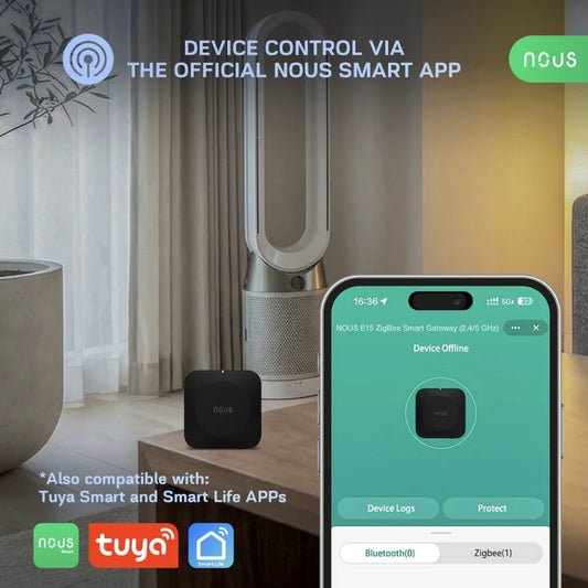 Nous E15 - Zigbee Tuya Smart Hub 2.4–5 GHz compatible Smart Life