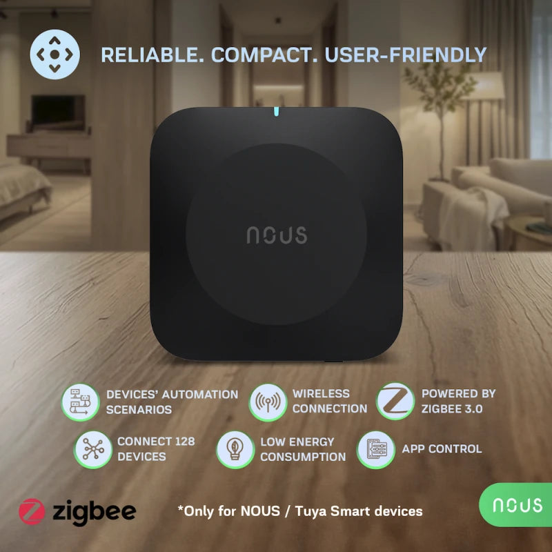 Nous E15 - Zigbee Tuya Smart Hub 2.4–5 GHz compatible Smart Life