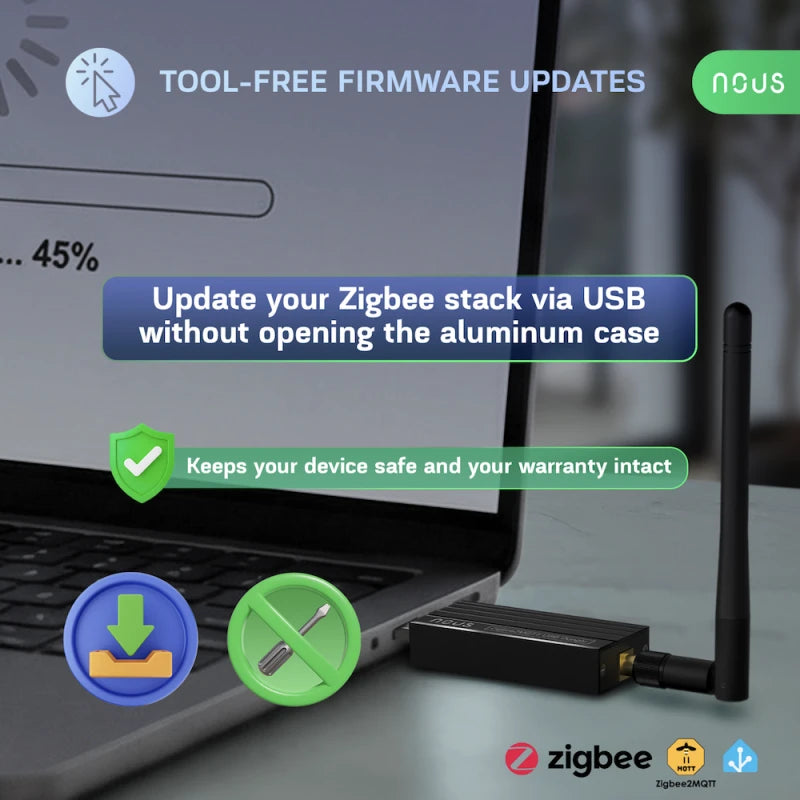 NOUS E16 - Zigbee, Matter Thread and Bluetooth USB dongle