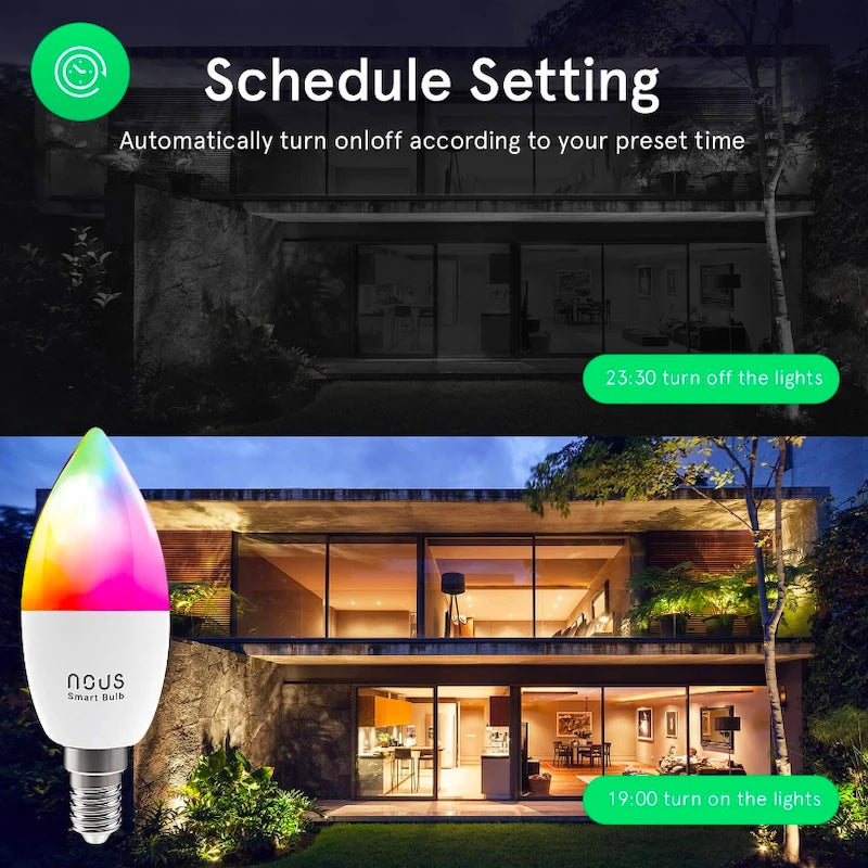 Me - Tuya WIFI Matter RGB -älylamppu (E14-koko)