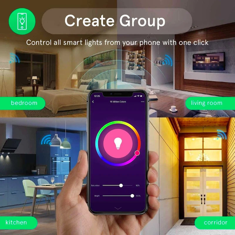 Me - Tuya WIFI Matter RGB -älylamppu (E14-koko)