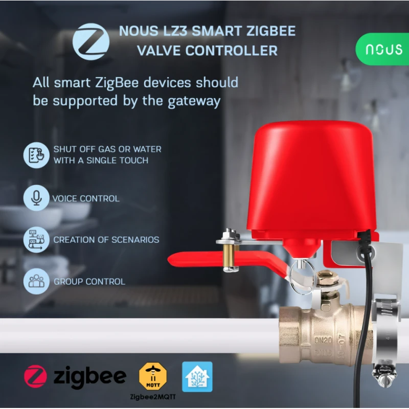 Nous - Zigbee 3.0 Tuya Smart Valve LZ3