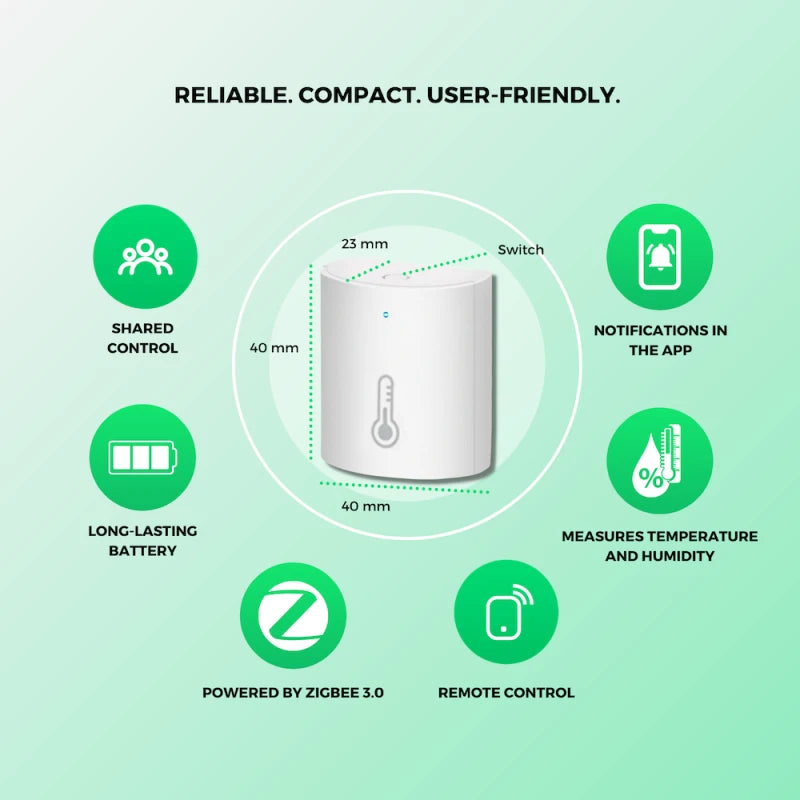 Nous - Zigbee 3.0 Smart Humidity & Temperature Sensor E5