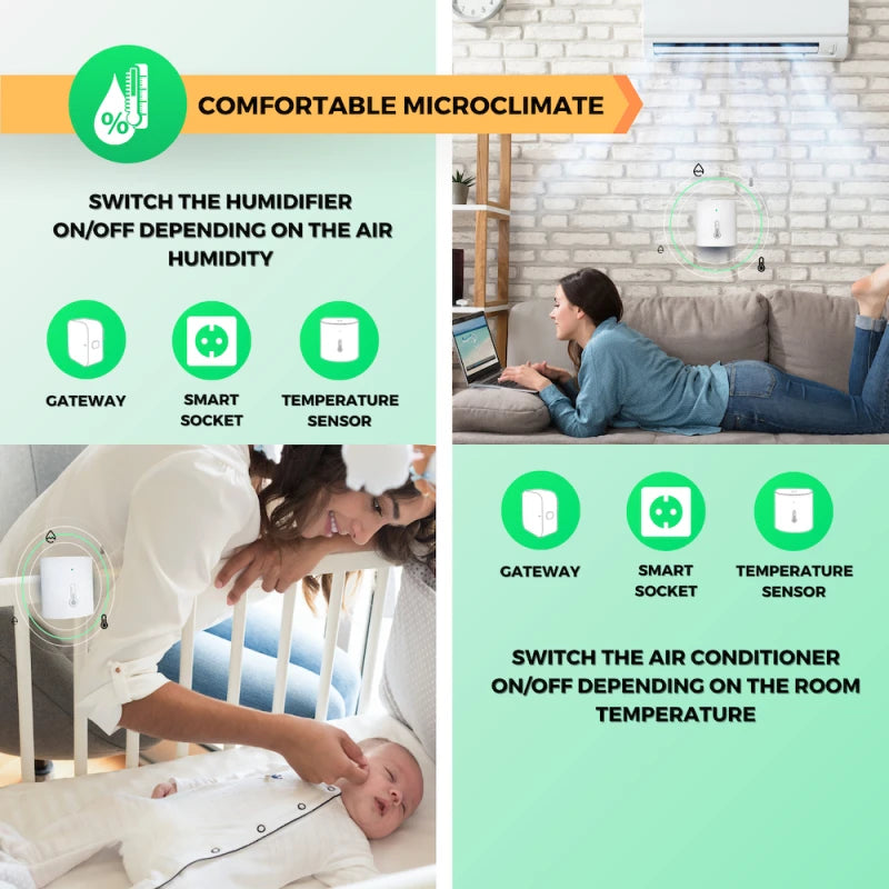 Nous - Zigbee 3.0 Smart Humidity & Temperature Sensor E5
