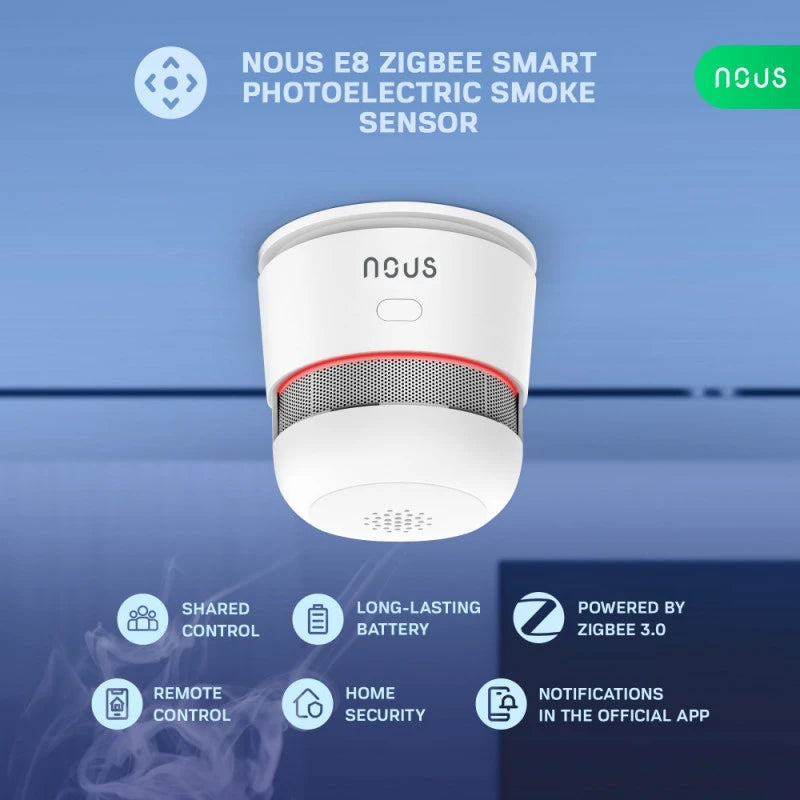 Nous - Zigbee 3.0 Tuya Smoke detector E8